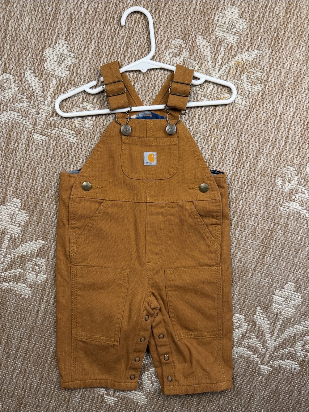 NWOT Carhartt Toddler Tan/Gold Overalls with Front Pocket